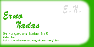 erno nadas business card