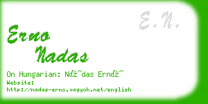 erno nadas business card